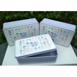 Personnalisation de boîtes aluminium avec impression de dessins d'enfants, logos