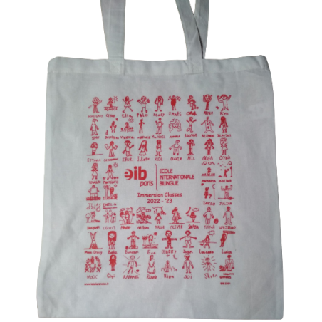 Personnalisation de sacs tote bag coton avec impression de dessins d'enfants, logos